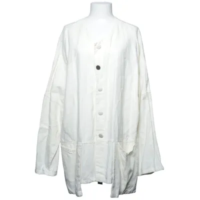 Cardigan (White) from Olars Ulla Klädd i Konst Linen