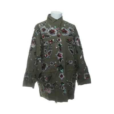 Jacka (Grön, Flerfärgad) från Zara Basic Outerwear Bomull, Linne