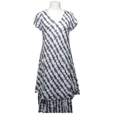 Jurk (Blauw, Wit) van Fashion Highlight