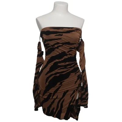 Dress (Beige, Black) from Shein Elastane, Polyester