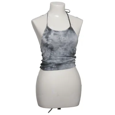 Crop top (Gray, Black) from Brandy Melville Cotton, Elastane