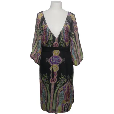 Robe (Noir, Multicolore) de Single Polyester, Soie