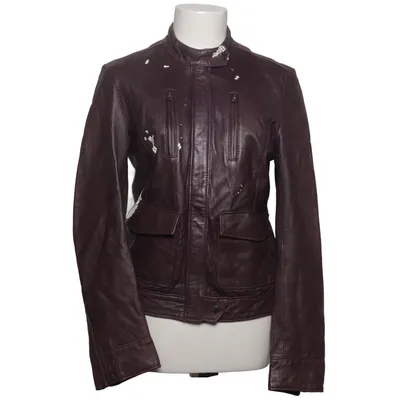 Läderjacka (Lila) från Donna by Hallhuber Skinn, Polyester