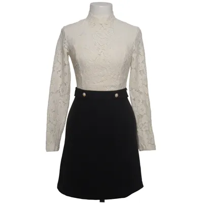 Kleid (Weiß, Schwarz) von Lipsy London Baumwolle, Polyamid, Polyester, Viskose