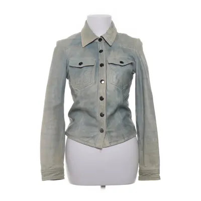 Leren jack (Groen) van Goosecraft Leer, Polyester