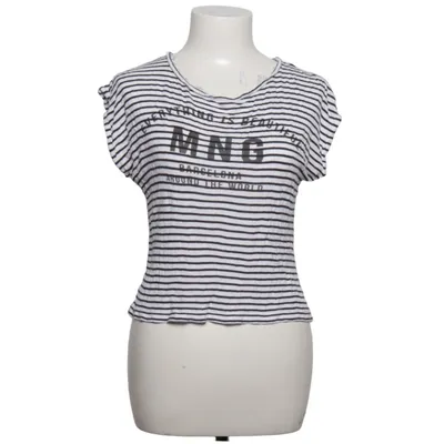 T-shirt (Hvid, Sort) fra Mango Denim & Tees