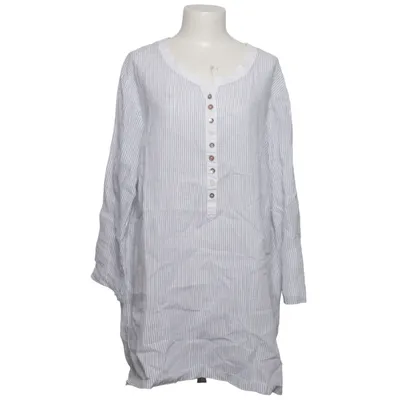 Henley shirt (White, Blue) from Natural Wave Linen