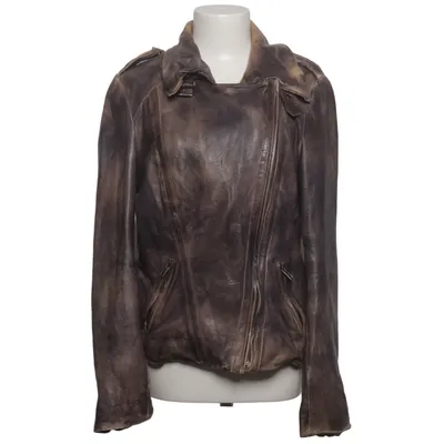 Bikerjacka (Brun, Grå) från Muubaa Bomull, Skinn, Polyester
