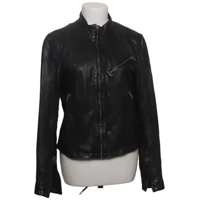 Leather jacket (Black) from MDK Cotton, Leather, Polyester