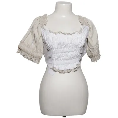 Dirndlbluse (Hvid, Beige) fra Stockerpoint Linned