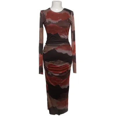 Maxi jurk (Bruin, Rood, Meerkleurig) van Etika Fashion Polyester