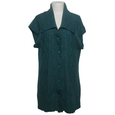 Gilet (Groen) van Caro Acryl, Katoen, Wol