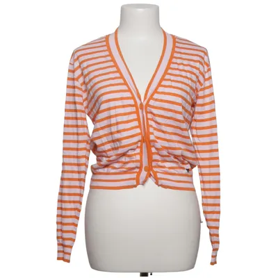 Cardigan (Orange, Hvid) fra Windsor Bomuld, Lyocell