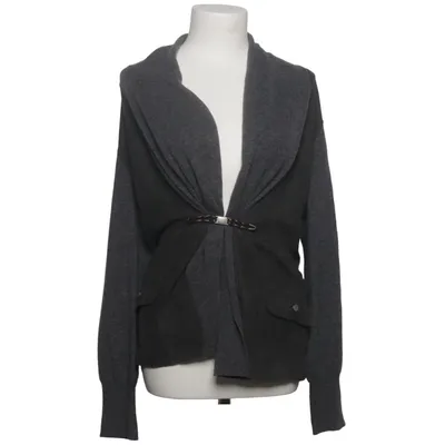 Wickeljacke (Grau) von GC Fontana Kaschmir, Leder, Merinowolle