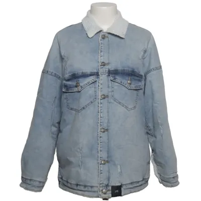 Veste en jeans fourrée (Bleu) de Sixth June Coton, Élasthane, Polyester, Viscose