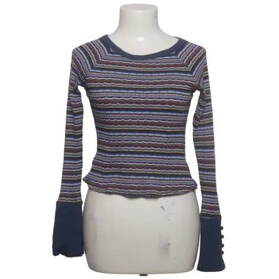 Long sleeve T-shirt (Blue, Multicolored) from Free People Cotton, Polyester