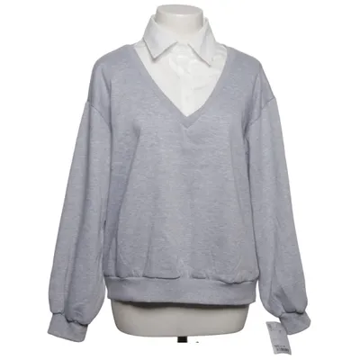 Collegetröja (Grå, Vit) från Blue Vanilla Bomull, Polyester