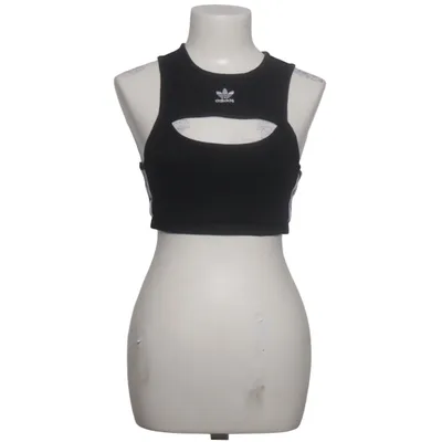 Crop top (Sort, Hvid) fra Adidas Originals Bomuld, Elastan, Viscose
