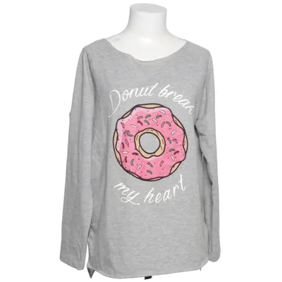 Collegetröja (Grå, Rosa, Vit) från Miss Goodlife Bomull, Elastan, Polyester