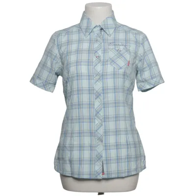 Kortärmad skjorta (Blå, Vit) från Exxtasy Polyester, Viskos