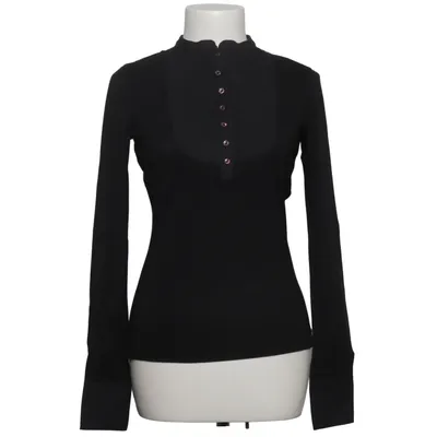 Henley T-shirt (Sort) fra Tommy Hilfiger Polyester, Viscose, Uld