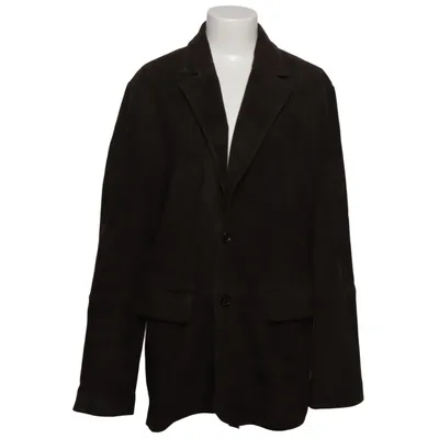 Leather jacket (Brown) from Reiss Viscose, Leather