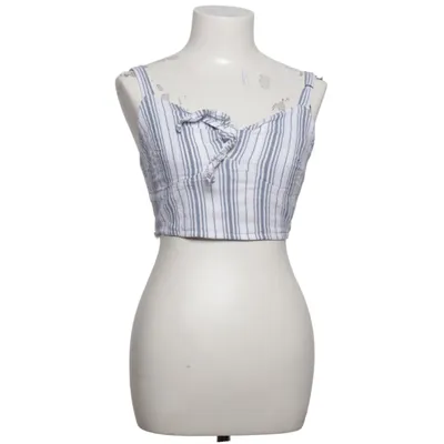 Crop top (Blå, Vit) från Hollister Bomull, Linne, Viskos