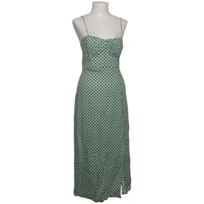 Kjole (Grøn, Brun) fra Zara Elastan, Linned, Viscose