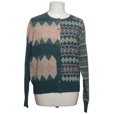 Strickjacke (Grün, Pink, Beige) von Just in Case Merinowolle