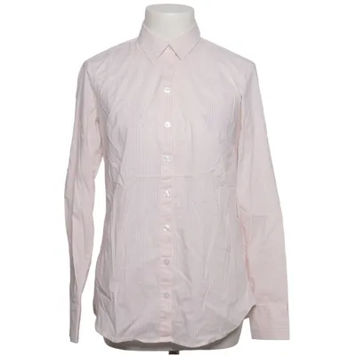 Shirt (Pink, White) from Ann Taylor Cotton, Elastane, Polyamide