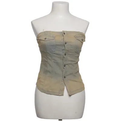 Tube top (Beige, Blauw) van Urban Outfitters Katoen, Elastaan, Polyester