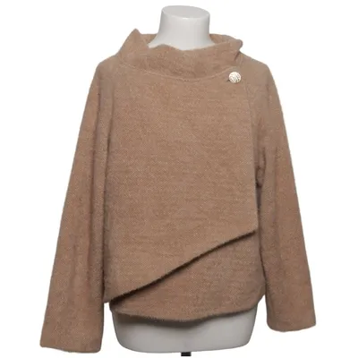 Wrap cardigan (Beige) from Doremi Polyamide, Polyester