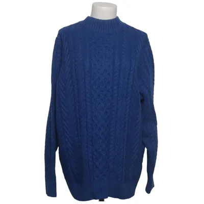 Sweater (Blue) from Lands' End Acrylic, Cotton, Nylon, Wool