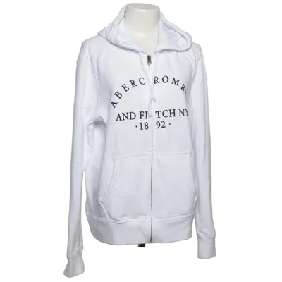 Hoodie (White) from Abercrombie & Fitch Cotton, Polyester