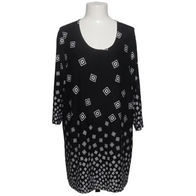 Jurk (Zwart, Wit) van Klaus Modelle Elastaan, Viscose