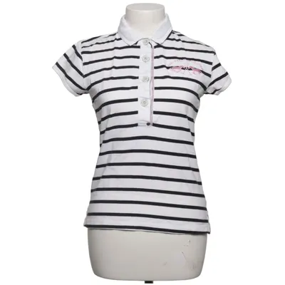 Poloshirt (Wit, Zwart) van HV Polo Katoen, Elastaan