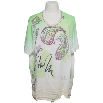 T-shirt (Blanc, Vert, Multicolore) de Open End Coton, Élasthane, Modal, Viscose