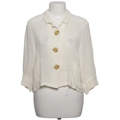 Blouse (Wit) van Hopsack Linnen, Polyamide