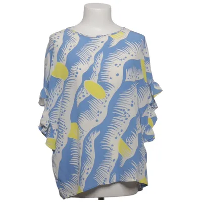 Top (Blauw, Wit, Geel) van Toupy Zijde