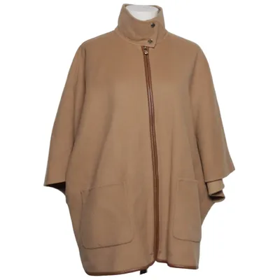 Poncho (Beige) från Massimo Dutti Nylon, Ull
