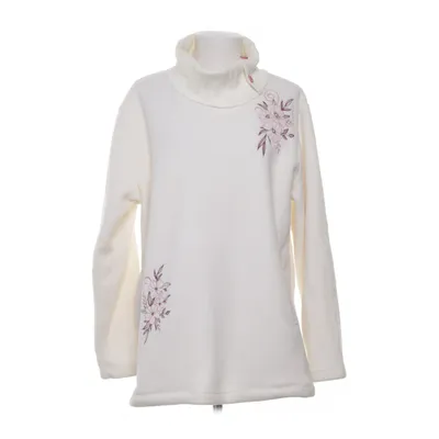 Fleece sweater (White, Pink) from Atlas for Women Acrylic, Polyester