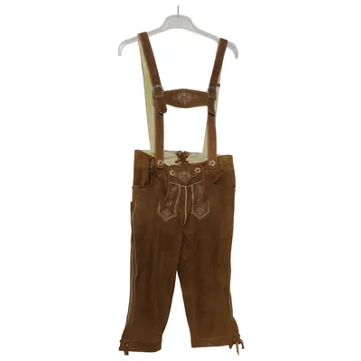 Pantalon en cuir traditionnel (Marron) de Almsach Cuir