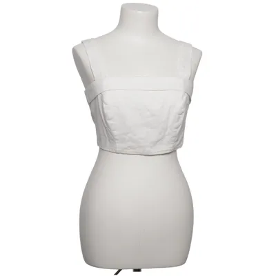 Crop top (Wit) van Collectif Vintage Katoen, Elastaan