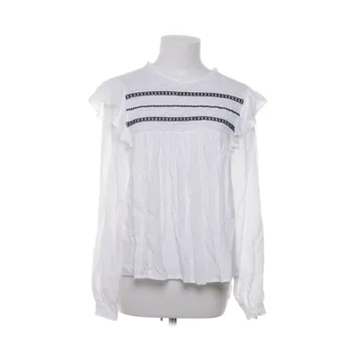 Blouse (Wit, Zwart) van H&M Katoen, Viscose