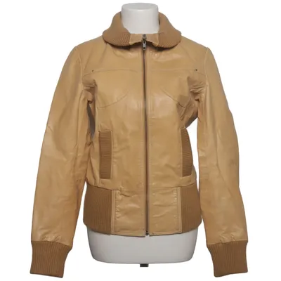 Leather jacket (Beige) from Vero Moda Jeans Leather, Polyester