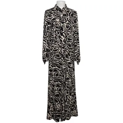 Skjortklänning (Svart, Vit) från Norah Elastan, Polyester
