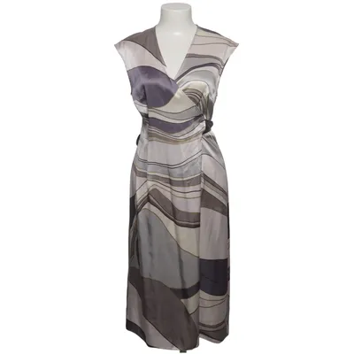 Wrap dress (Gray, White, Multicolored) from St Emile Silk