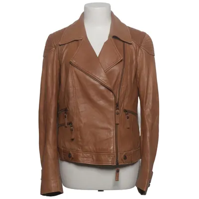 Bikerjakke (Brun) fra Apriori Læder, Polyester