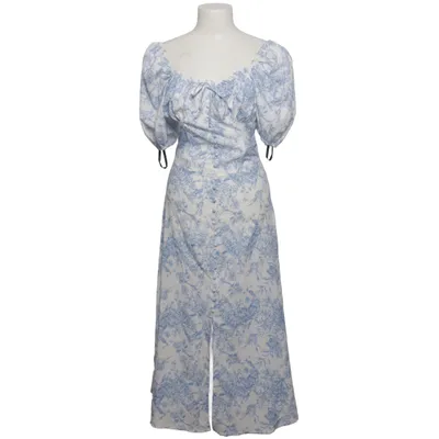 Wrap dress (Blue, White) from Missguided Elastane, Polyester
