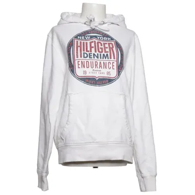Hættetrøje (Hvid) fra Hilfiger Denim Bomuld, Elastan